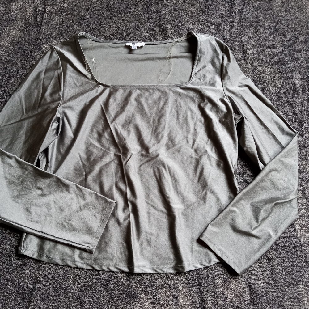 Iris shimmer gray top